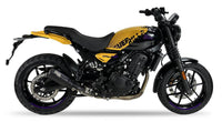 Ixil Race Xtrem black conical full exhaust system for Voge 125 R with stainless collectors, carbon heat shield and lambda sensor port_2
