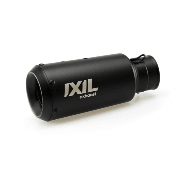 IXIL Race Xtrem Black Full Exhaust System for CF Moto 675 SR-R with 230 mm AISI304 stainless steel conical silencer, headers and removable dB killer_2