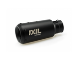 Ixil Race Xtrem black conical full exhaust system for Voge 125 R with stainless collectors, carbon heat shield and lambda sensor port_2