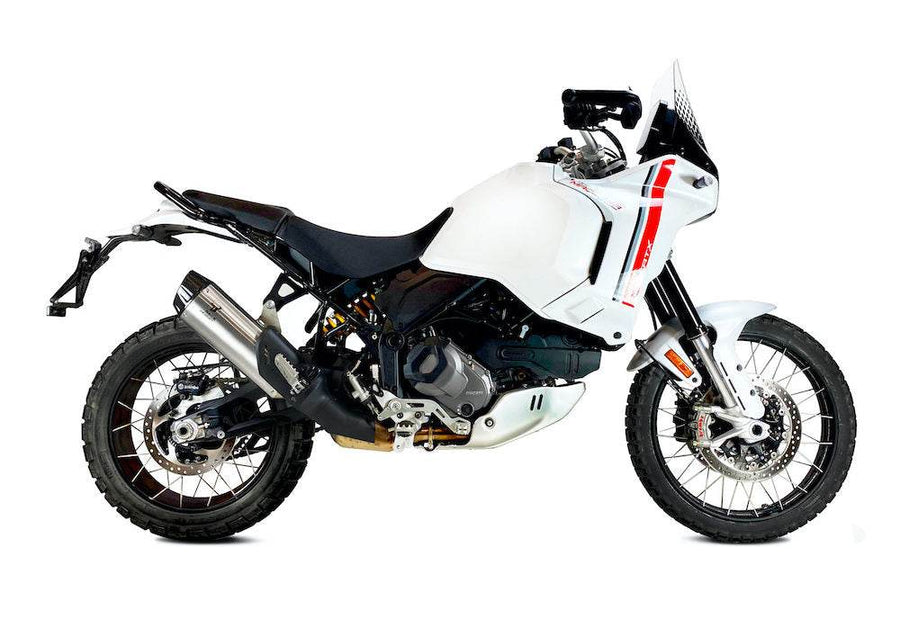 Ixrace Inox Desert Silencer Ducati Desert-X 2022-25 - Motorcycle Performance Store