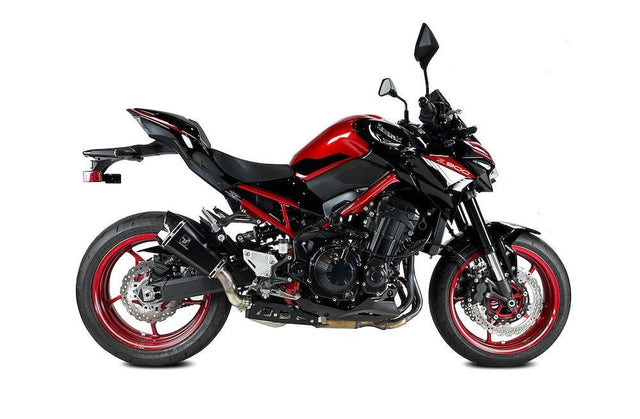 Ixrace M8 Dual Black Silencer Kawasaki Z900 A2 only 2017-24 - Motorcycle Performance Store