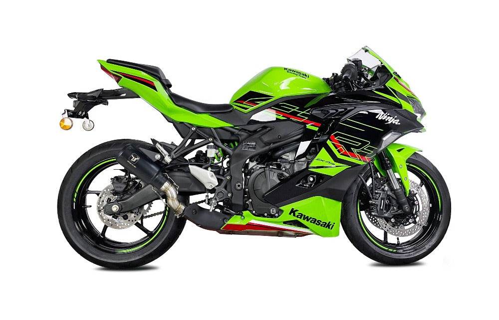 Ixrace MK2 Black Silencer Kawasaki ZX-4R 2023-24 - Motorcycle Performance Store