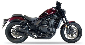 Ixrace MK2 Dual Black Silencers Honda CMX 1100 Rebel 2021-25 - Motorcycle Performance Store