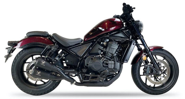 Ixrace MK2 Dual Black Silencers Honda CMX 1100 Rebel 2021-25 - Motorcycle Performance Store