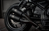 IXRACE Mk2 Dual Black Silencers Honda Cmx 1100 Rebel 2021-26