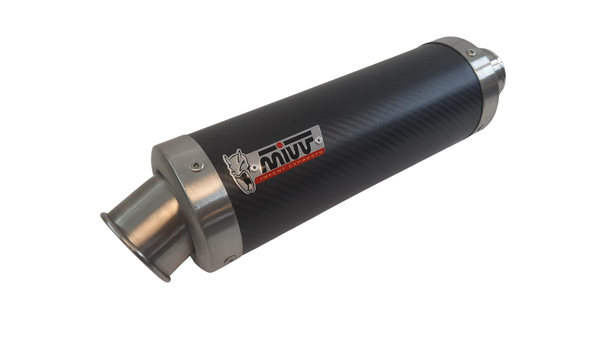 MiVV GP Carbon Slip-On Silencer for the Kawasaki ZX-6R (2009-16). Available at Motorcycle Performance Store.