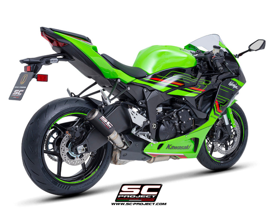 SC Project CR-T Carbon Silencer Kawasaki ZX-6R 2024 - Motorcycle Performance Store 