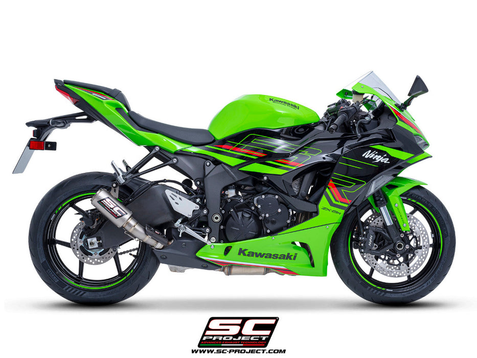 SC Project CR-T Titanium Silencer Kawasaki ZX-6R 2024 - Motorcycle Performance Store 