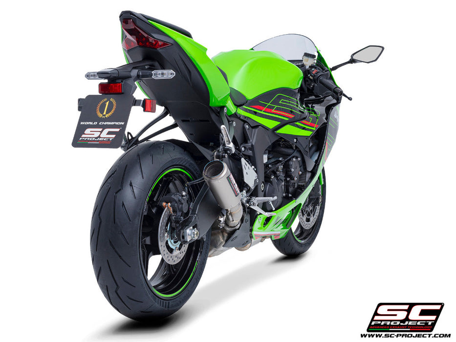 SC Project CR-T Titanium Silencer Kawasaki ZX-6R 2024 - Motorcycle Performance Store 