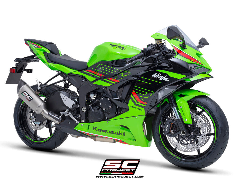 SC Project SC1-R Titanium Silencer Kawasaki ZX-6R 2024 - Motorcycle Performance Store 