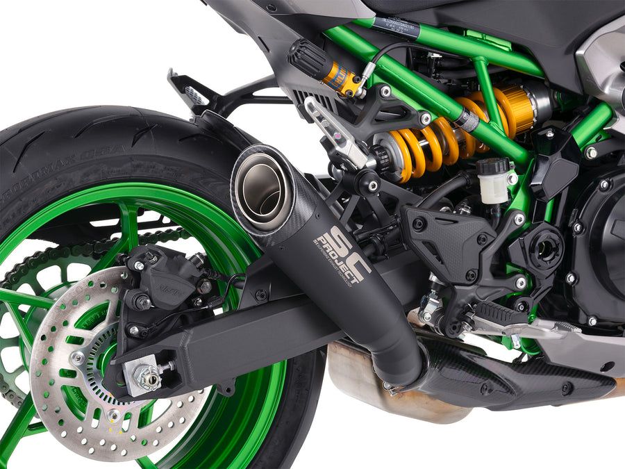 SC-Project S1 matt black titanium silencer for Kawasaki Z900 2025-26