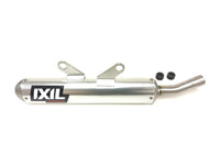 Ixil underseat stainless steel exhaust system fitted to KTM 300 EXC 2024–2026 off-road silencer and decat pipe
