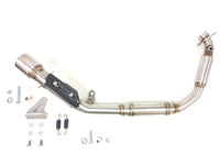 Ixil Race Xtrem black conical full exhaust system for Voge 125 R with stainless collectors, carbon heat shield and lambda sensor port