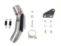 Ixrace MK2 black stainless steel silencer KTM 390 Adventure 2020-2024 conical exhaust GP style outlet road legal removable db killer