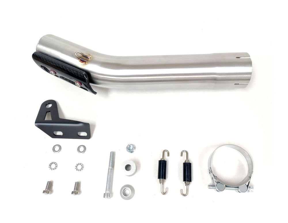 Ixrace MK2 black MotoGP style silencer fitted to Honda CBR1000RR-R 2020-2026 with carbon fibre heat shield_3