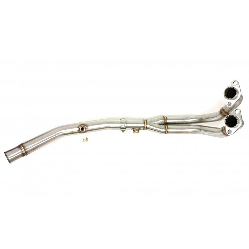 Ixil decat collector pipe for Kawasaki KLE 500 SE 2026 stainless steel exhaust with twin lambda sensor ports_2