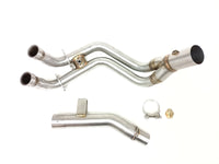Ixil decat collector pipe fitted to Yamaha Ténéré 700 World Raid 2021-2026 in matt polished stainless steel