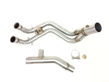 Ixil decat collector pipe fitted to Yamaha Ténéré 700 World Raid 2021-2026 in matt polished stainless steel_1