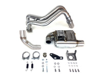 Ixrace MK2 Black full exhaust system installed on Yamaha MT-07 with GP-style outlet 2013-2020