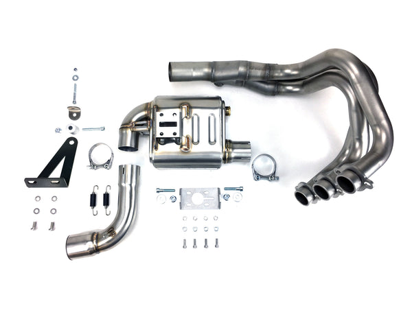 Ixrace MK2 Inox stainless steel full exhaust system installed on Yamaha MT-09 Tracer 2013-2020_3