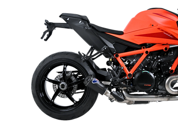 Termignoni GP2R-RHT Black Titanium Silencer KTM 1390 Super Duke R EVO with mesh detailing and stainless steel link pipe_1