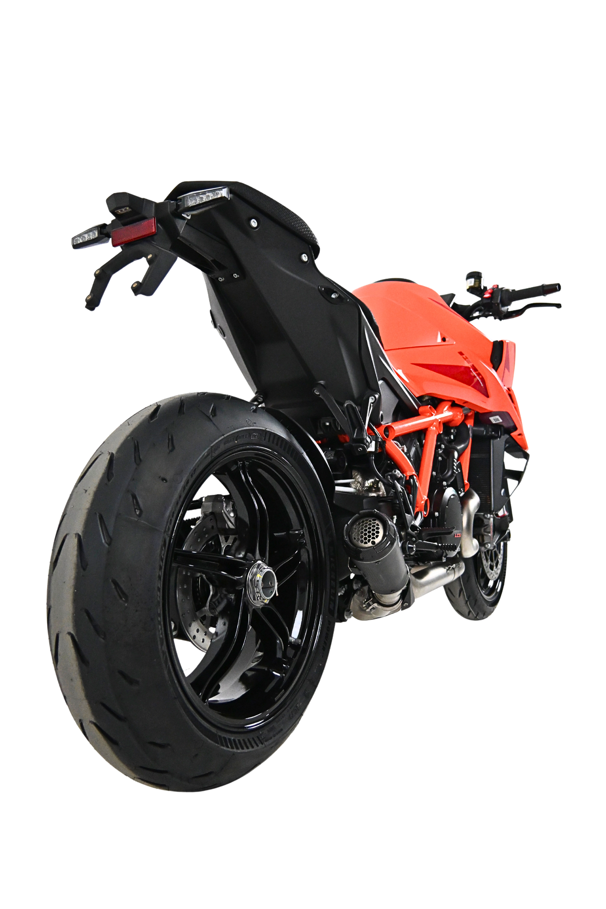 Termignoni GP2R-RHT Black Titanium Silencer KTM 1390 Super Duke R EVO with mesh detailing and stainless steel link pipe_2