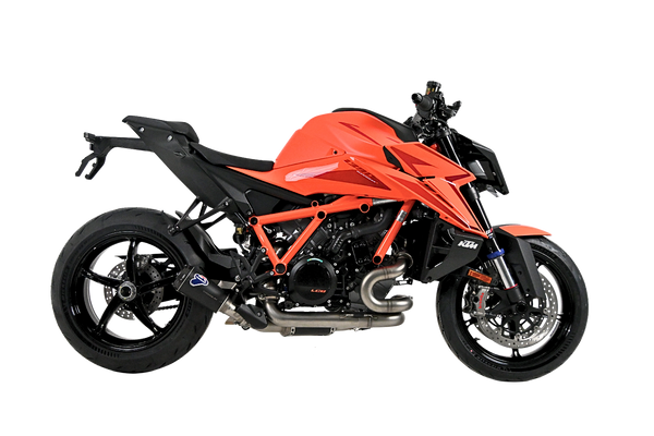 Termignoni GP2R-RHT Black Titanium Silencer KTM 1390 Super Duke R EVO with mesh detailing and stainless steel link pipe_3