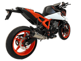 Termignoni stainless steel conical silencer fitted to KTM Duke 990 2024–2026 exhaust with removable db killer_2