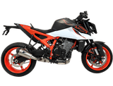 Termignoni titanium conical silencer fitted to KTM Duke 990 2024–2026 exhaust with removable db killer_3