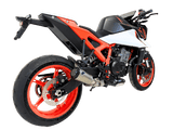 Termignoni GP2R-RHT titanium silencer fitted to KTM Duke 990 2024–2026 with mesh detail and removable db killer_2