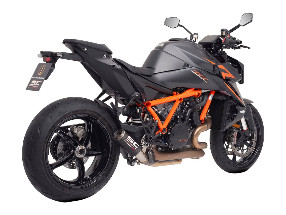 SC Project CR-T Carbon Fibre Stoneguard Grid Silencer KTM 1390 Superduke R 2024-25