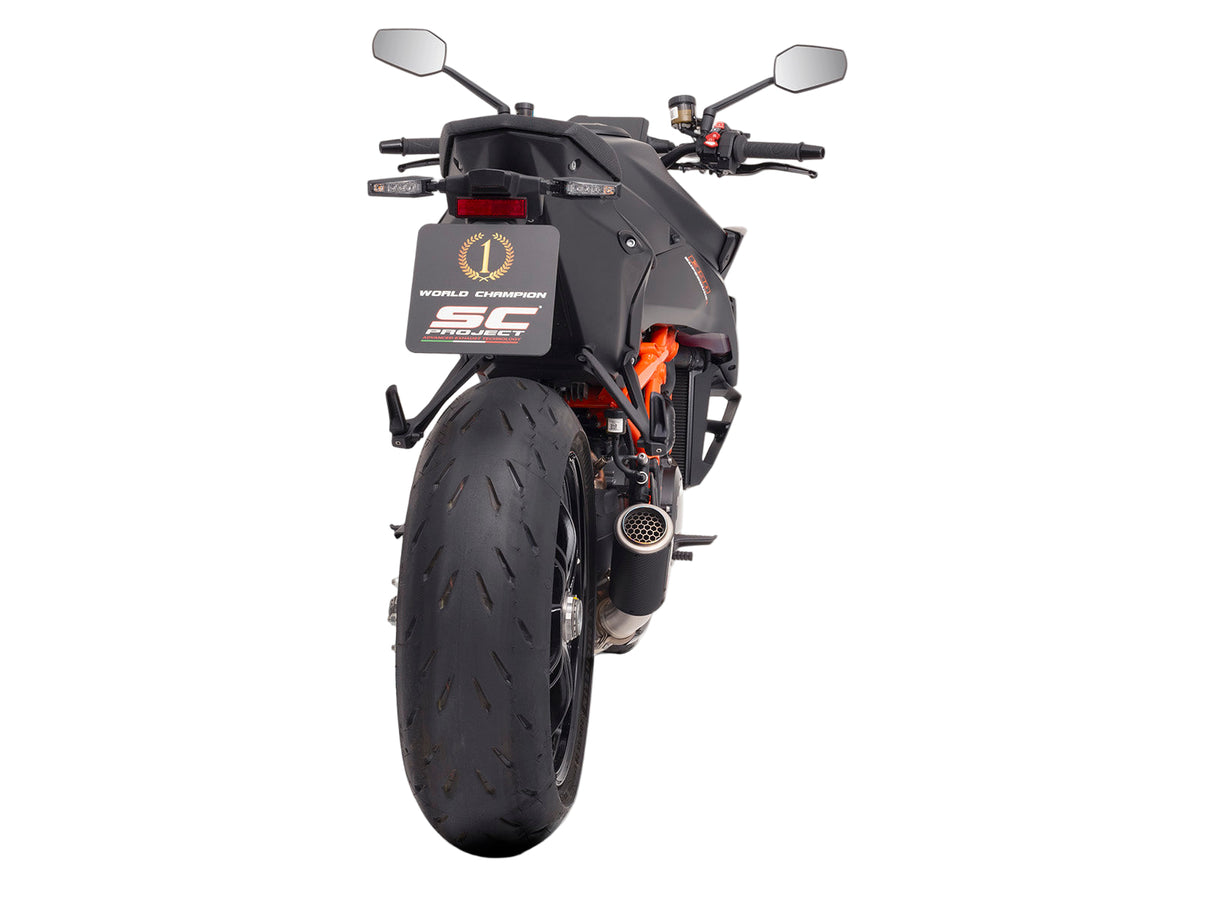 SC Project CR-T Carbon Fibre Stoneguard Grid Silencer KTM 1390 Superduke R 2024-25