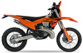 Ixil underseat stainless steel exhaust system fitted to KTM 300 EXC 2024–2026 off-road silencer and decat pipe