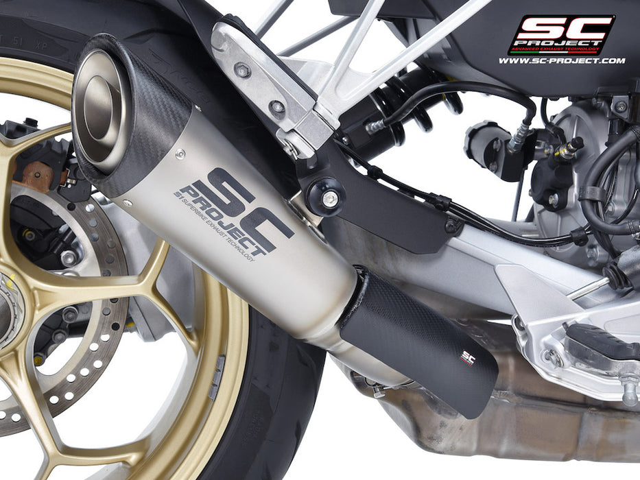 SC Project S1 Titanium Silencer Moto Guzzi V100 Mandello 2023-24 - Motorcycle Performance Store 