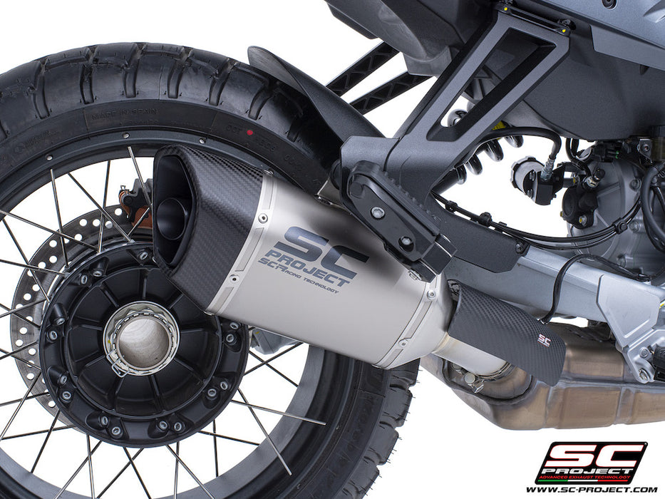 SC Project SC1-R Titanium Silencer Moto Guzzi Stelvio 1000 2024 - Motorcycle Performance Store 