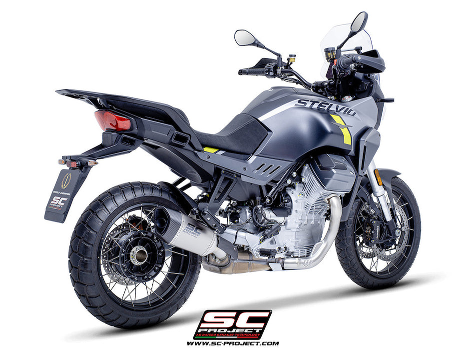 SC Project SC1-R Titanium Silencer Moto Guzzi Stelvio 1000 2024 - Motorcycle Performance Store 