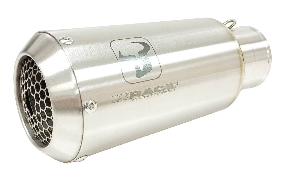 Close up of the Ixrace Mk2 Inox Exhaust 