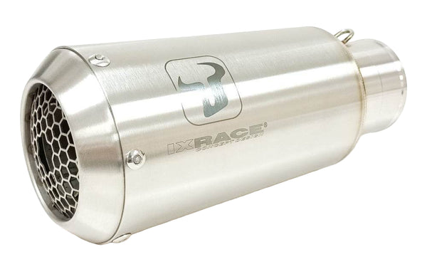 Close up of the Ixrace Mk2 Inox Exhaust 