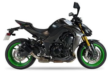 Ixrace M8 dual black silencer for Kawasaki Z1100 SE 2025–2026 road legal exhaust
