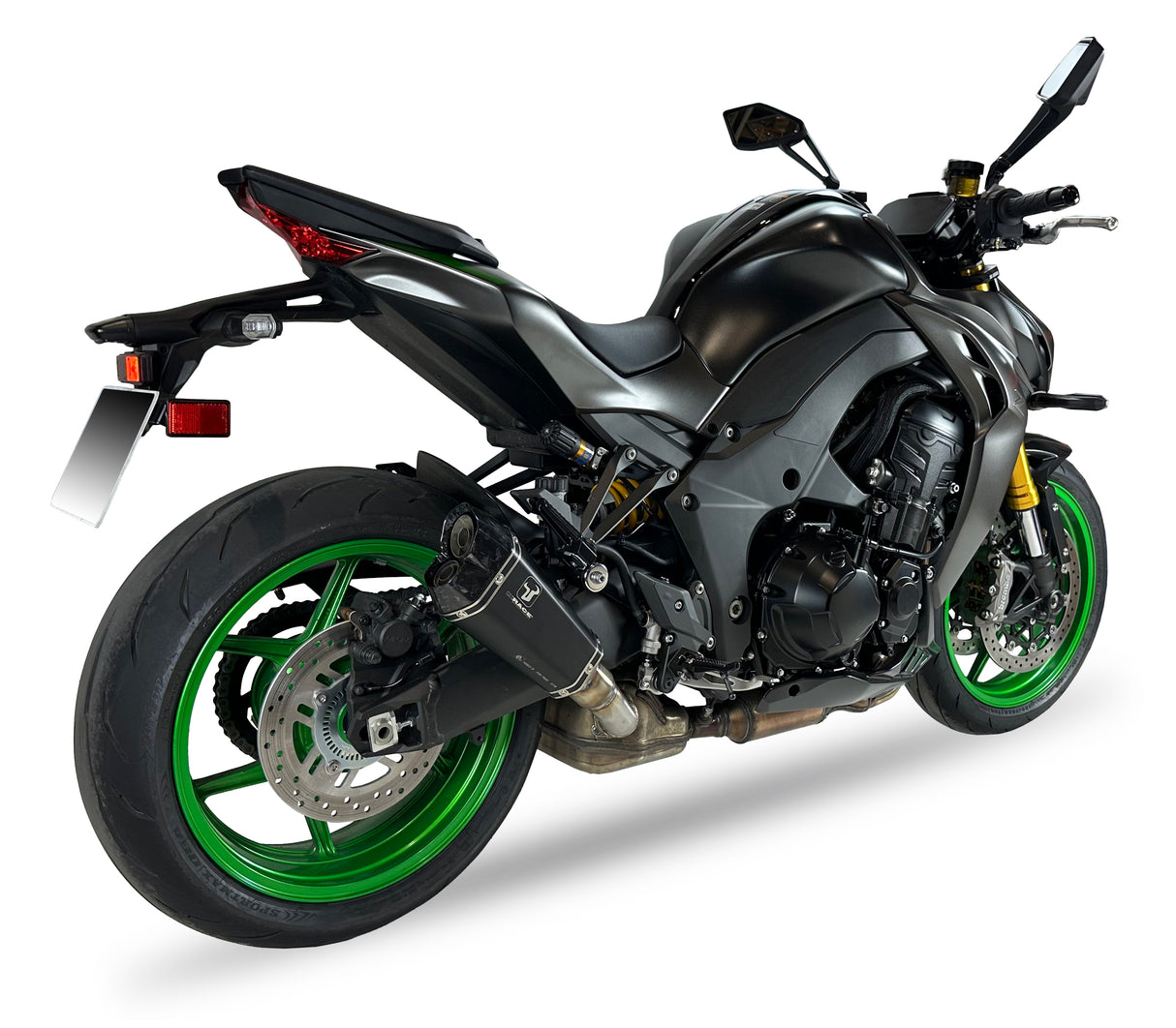 Ixrace M8 dual black silencer for Kawasaki Z1100 SE 2025–2026 road legal exhaust_1