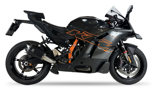 IXRACE M8 Black Dual-Outlet Silencer for KTM RC 990 (R) with matte black finish