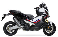 Ixil Hexoval Xtrem Inox stainless steel silencer fitted to Honda Forza 750 2021-2024 with satin finish