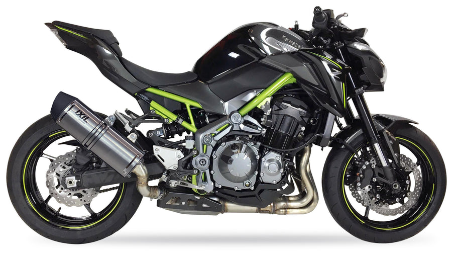 Ixil Hexoval Xtrem Inox stainless steel silencer fitted to Kawasaki Z900 2016–2019