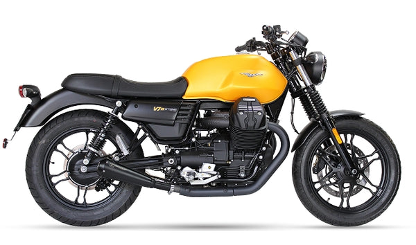 Ironhead Black Conical Silencers Moto Guzzi V7 III 2017-20
