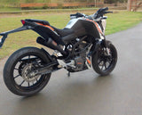 IXIL Dual Black Underseat Slip On Silencers KTM Duke 125 200 2011-16