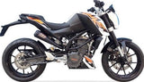 IXIL Dual Black Underseat Slip On Silencers KTM Duke 125 200 2011-16