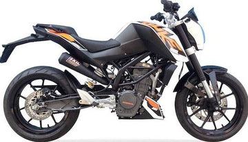 IXIL Dual Black Underseat Slip on Silencers - KTM Duke 125 / 200 2011-16 - Motorcycle Performance Store