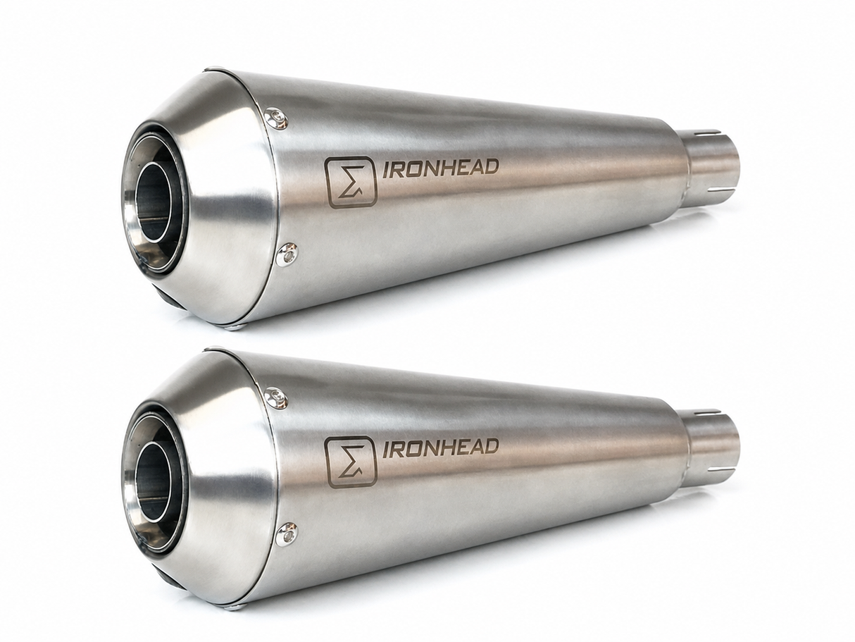 Ironhead Conical Inox Silencers Royal Enfield Continental GT 650 2018-25
