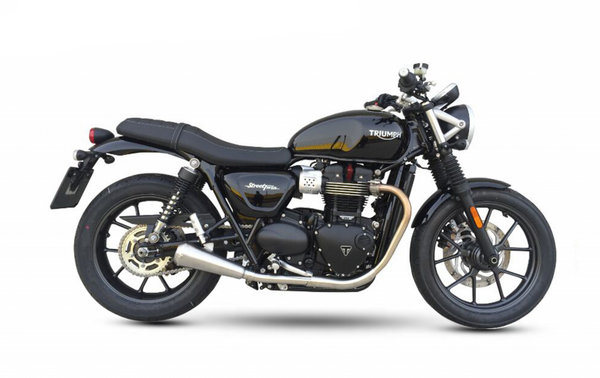 Ironhead OVC11 Conical Silencers Triumph Street Twin 2016-22