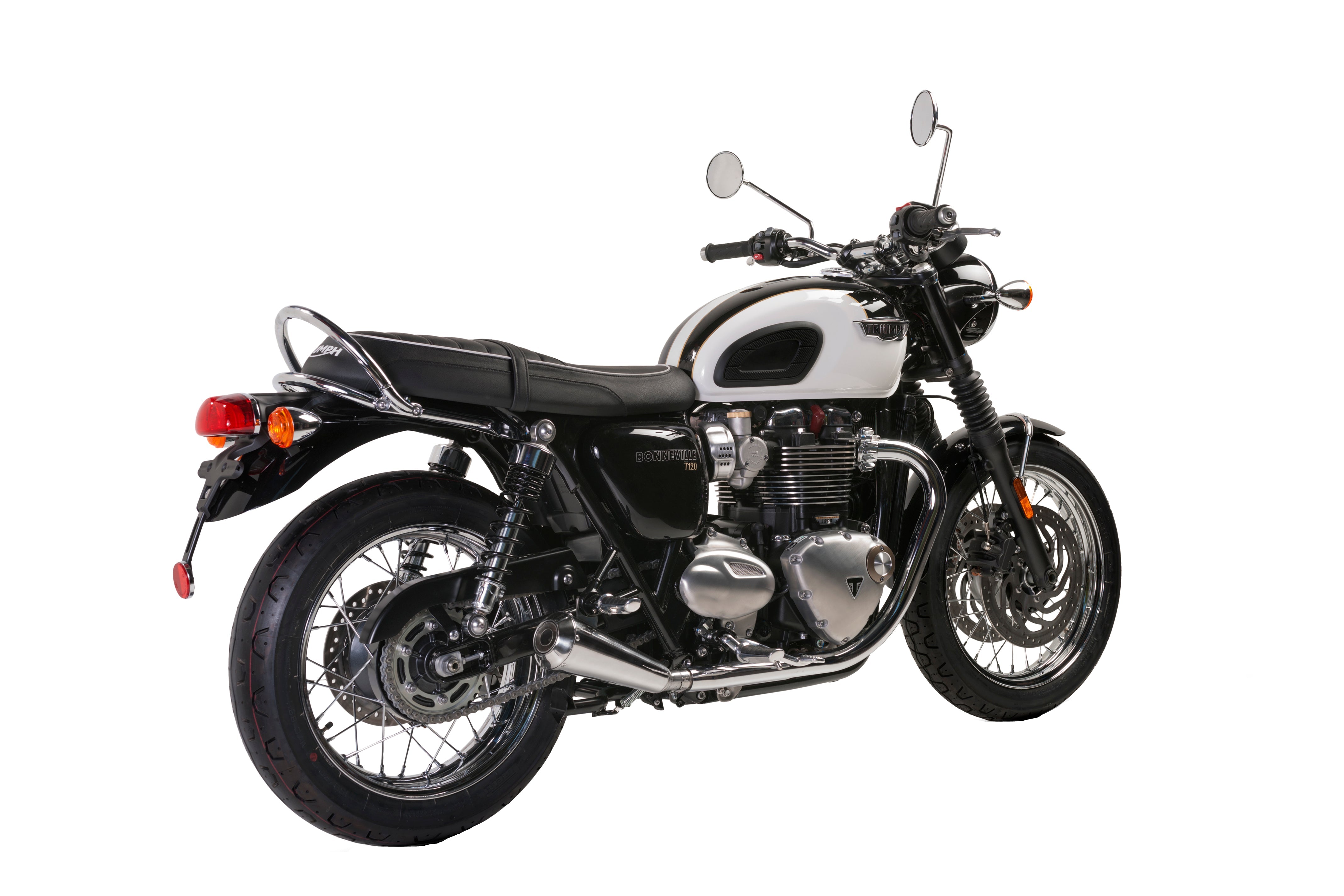 Ironhead OVC11 Conical Pair Of Silencers Triumph Bonneville T120 2016-25